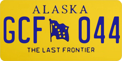 AK license plate GCF044