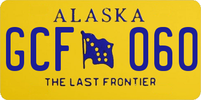 AK license plate GCF060
