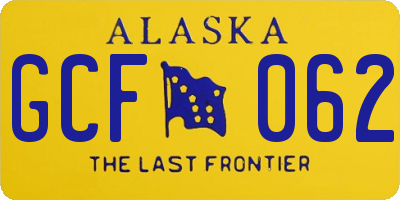 AK license plate GCF062
