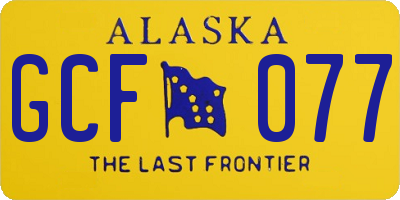 AK license plate GCF077