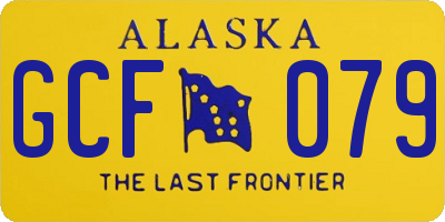 AK license plate GCF079