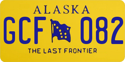 AK license plate GCF082
