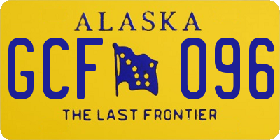 AK license plate GCF096