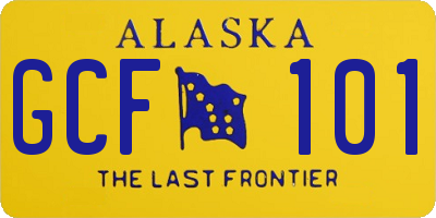 AK license plate GCF101