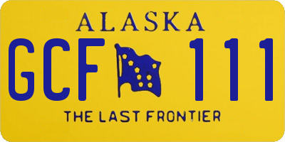 AK license plate GCF111
