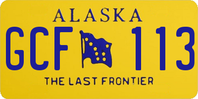 AK license plate GCF113