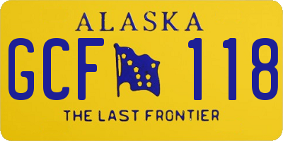 AK license plate GCF118