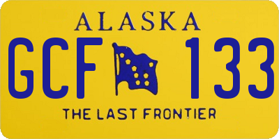 AK license plate GCF133