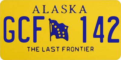 AK license plate GCF142