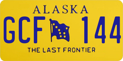AK license plate GCF144