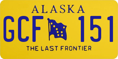 AK license plate GCF151