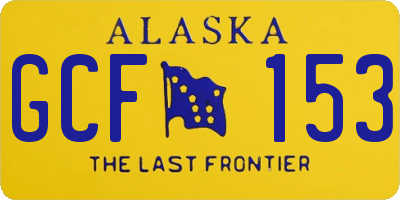 AK license plate GCF153