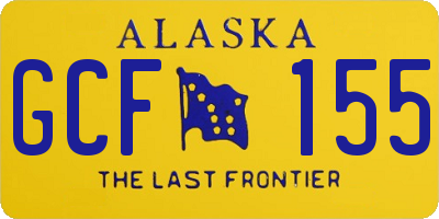 AK license plate GCF155