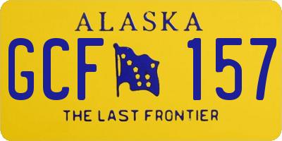 AK license plate GCF157