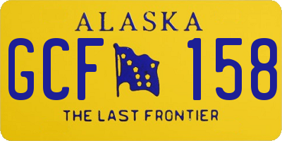AK license plate GCF158