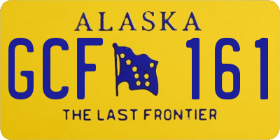 AK license plate GCF161