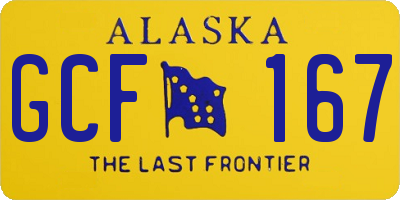 AK license plate GCF167