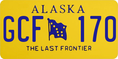 AK license plate GCF170
