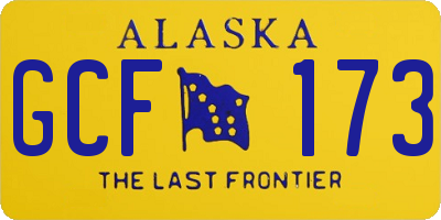 AK license plate GCF173