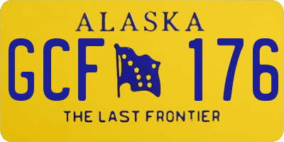 AK license plate GCF176