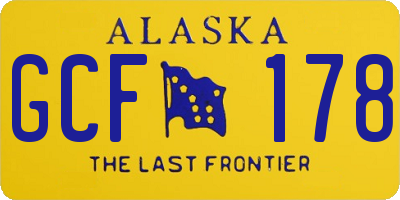 AK license plate GCF178