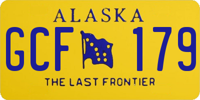 AK license plate GCF179