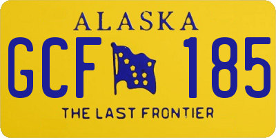 AK license plate GCF185