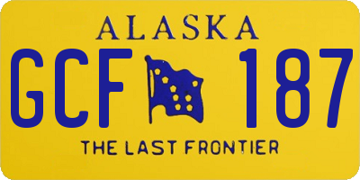AK license plate GCF187