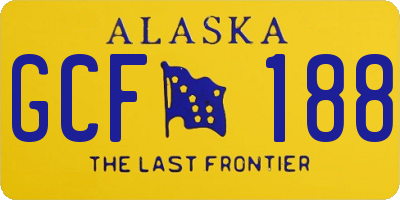 AK license plate GCF188