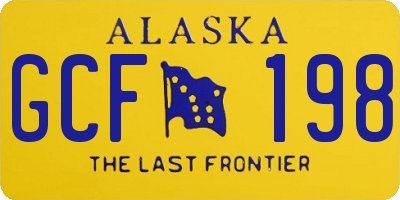 AK license plate GCF198