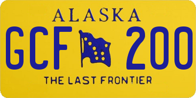 AK license plate GCF200