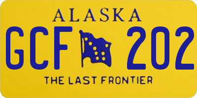 AK license plate GCF202
