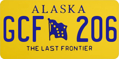 AK license plate GCF206