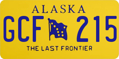 AK license plate GCF215
