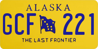 AK license plate GCF221