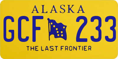 AK license plate GCF233