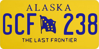 AK license plate GCF238