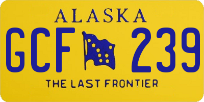 AK license plate GCF239