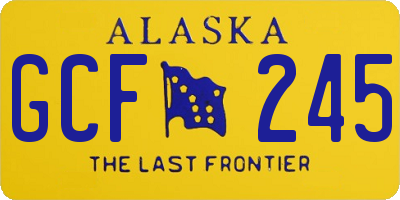 AK license plate GCF245