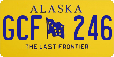 AK license plate GCF246