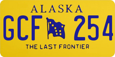 AK license plate GCF254