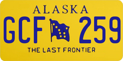 AK license plate GCF259