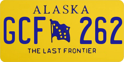 AK license plate GCF262