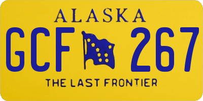 AK license plate GCF267