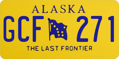 AK license plate GCF271