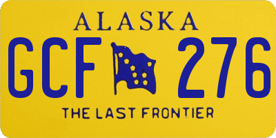 AK license plate GCF276
