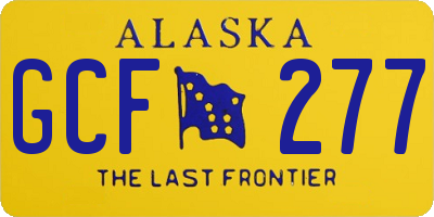 AK license plate GCF277