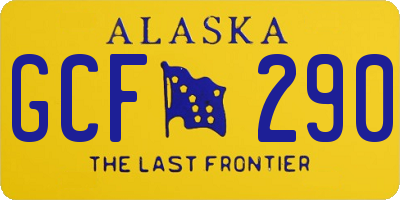 AK license plate GCF290