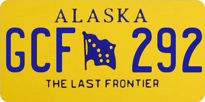 AK license plate GCF292