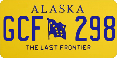 AK license plate GCF298